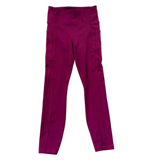 Athleta Leggings Ultimate Stash II Pocket 7/8 Tight Women's XS Magenta Workout - Picture 1 of 9